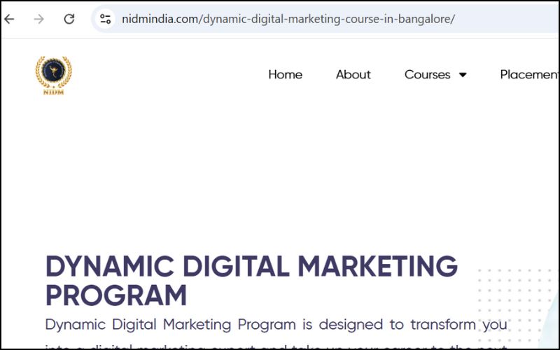 Website header showing a descriptive URL slug and H1 tag optimized for on-page SEO.