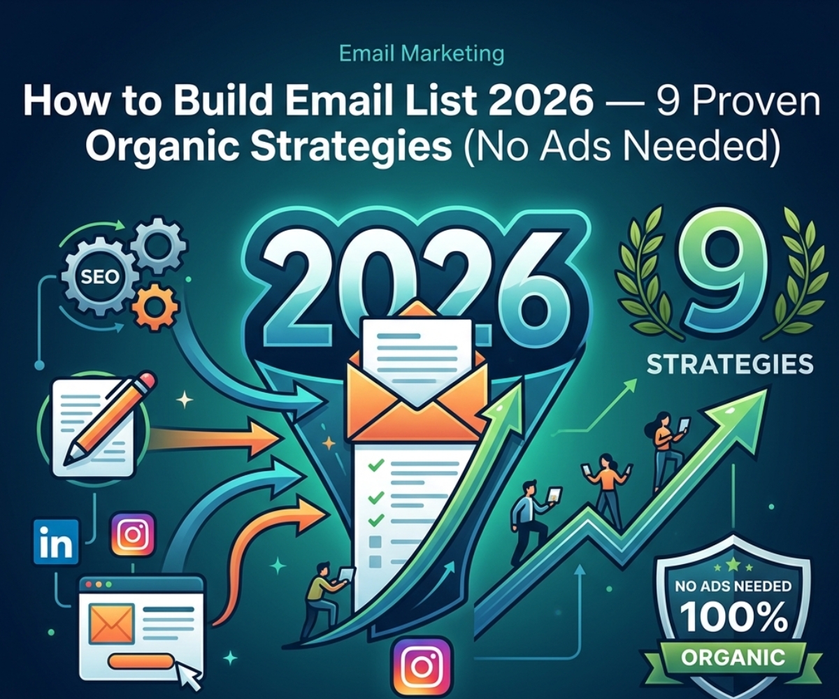 How to Build Email List 2026 — 9 Proven Organic Strategies (No Ads Needed)