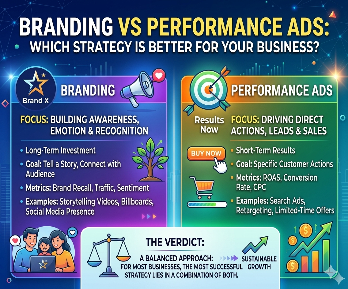 Branding vs Performance Ads: Which Strategy is Better for Your Business?