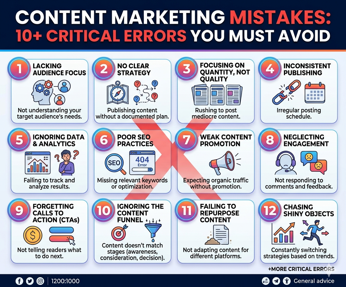 Content Marketing Mistakes: 10+ Critical Errors You Must Avoid